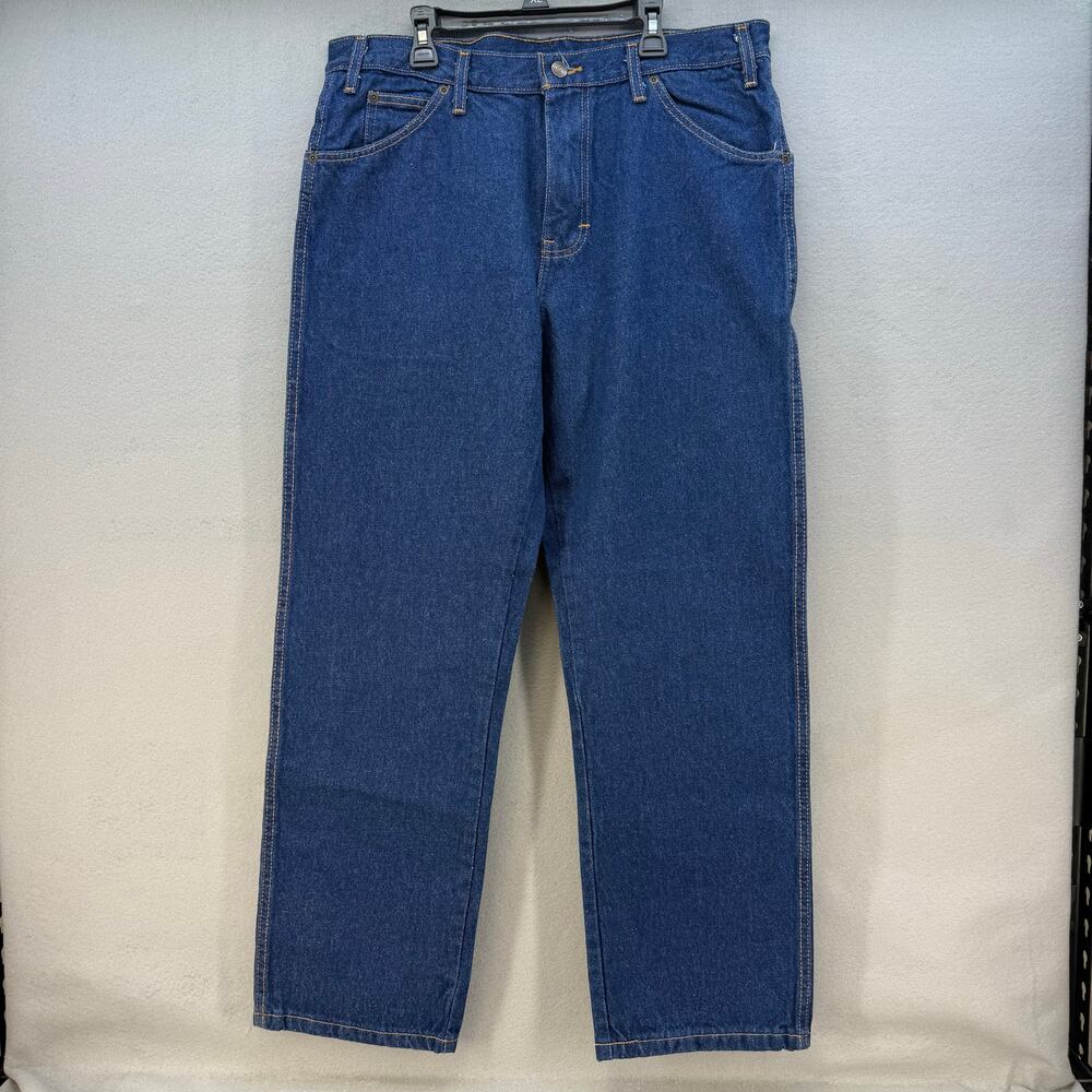 Dickies Jeans Men's 34x30R Blue Straight Leg Work Jeans Heavy Duty  NWT